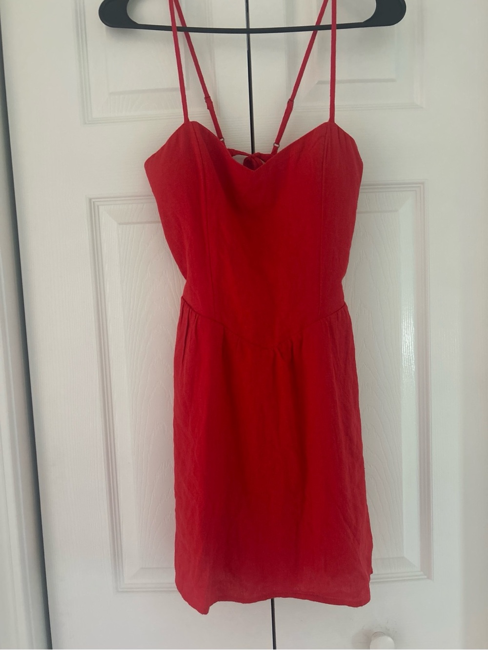 Red Spaghetti-Strap Hollister Women's Dress